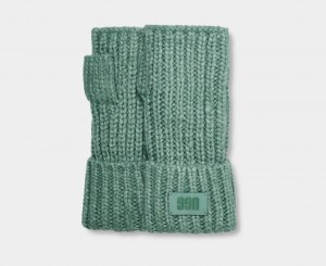 Ugg Chunky Fingerless Cuff Ženske Gloves Zelene | AGI689214