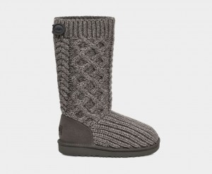 Ugg Classic Cardi Cabled Knit Dječje Cizme Sive | JEL962830