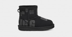 Ugg Classic Mini Scatter Graficke Dječje Cizme Crne | ZPE126087