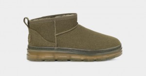 Ugg Classic Ultra Mini Clear Ženske Cizme Maslinasto Zelene | DYQ281097