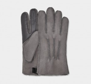 Ugg Contrast Sheepskin Tech Muške Gloves Sive | CQB653089