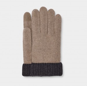 Ugg Evander Knit Muške Gloves Krem Sive | QEO879230