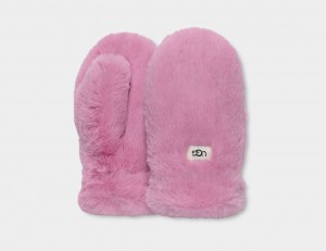 Ugg Faux Fur Mitten Dječje Gloves Roze | UMX503478