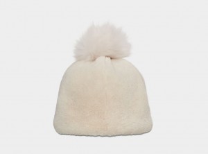 Ugg Faux Fur W Pom Ženske Beanie Bijele | NWK390572