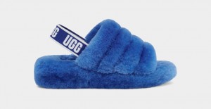 Ugg Fluff Yeah Ženske Natikače Plave | ROD695240