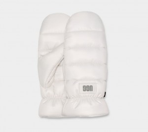 Ugg Puff Yeah All Weather Mitten Ženske Gloves Bijele | DOL508139