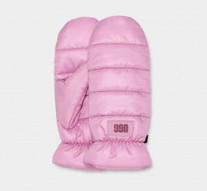 Ugg Puff Yeah All Weather Mitten Ženske Gloves Roze | ORC217093