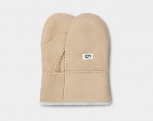 Ugg Sheepskin Mitten with Stitch Dječje Gloves Smeđe | HNF127358