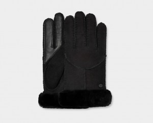 Ugg Sheepskin Whipstitch Ženske Gloves Crne | QMA807935