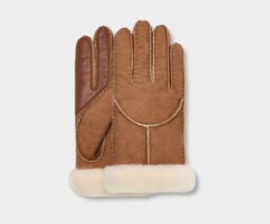 Ugg Sheepskin Whipstitch Ženske Gloves Smeđe | XJS593672