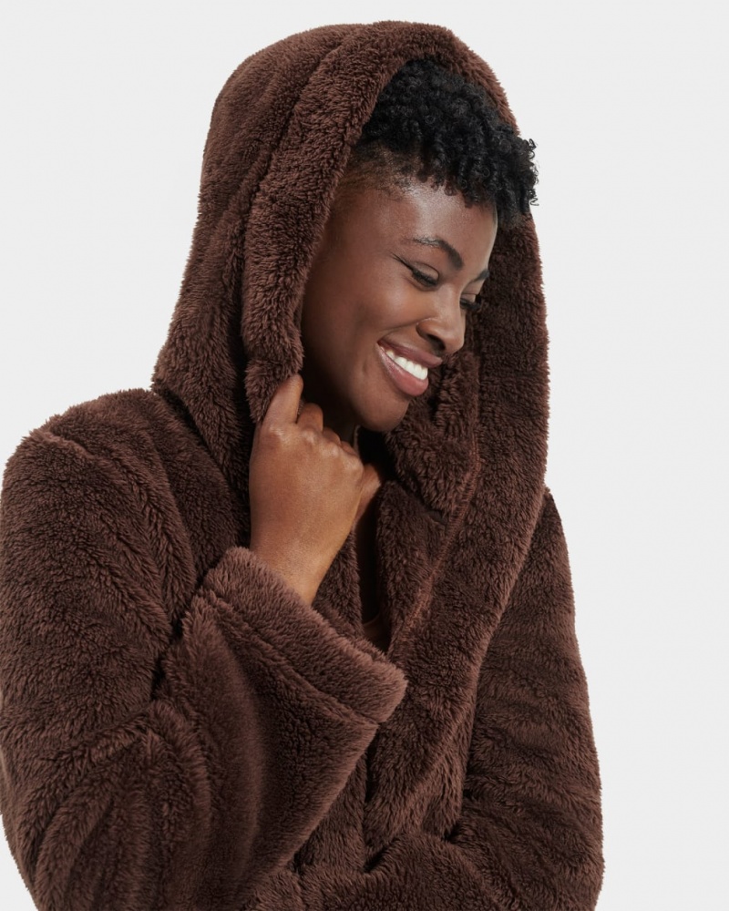 Ugg Aarti Plush Robe Ženske Odjeća Za Spavanje Čokoladne | EOL426573