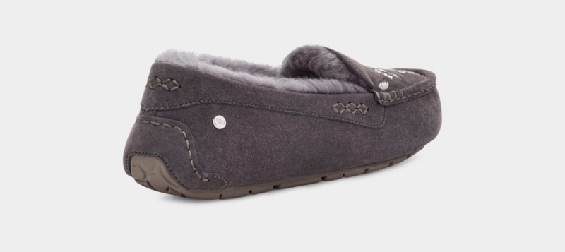 Ugg Ansley Blossom Ženske Papuče Tamno Sive | INX682194