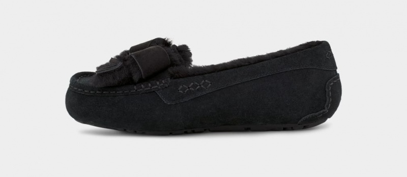 Ugg Ansley Heritage Bow Ženske Papuče Crne | NCF467309