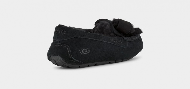 Ugg Ansley Heritage Bow Ženske Papuče Crne | NCF467309