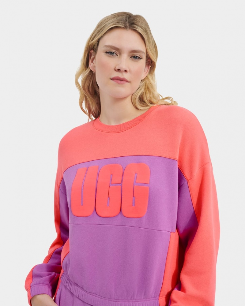 Ugg Aryia Cropped Pullover Blocked Ženske Dukserice Koraljne | HPJ189735