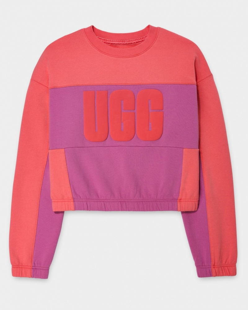 Ugg Aryia Cropped Pullover Blocked Ženske Dukserice Koraljne | HPJ189735