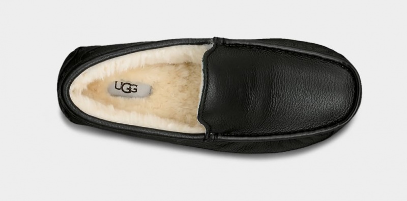 Ugg Ascot Koža Muške Mokasinke Crne | CLU342659