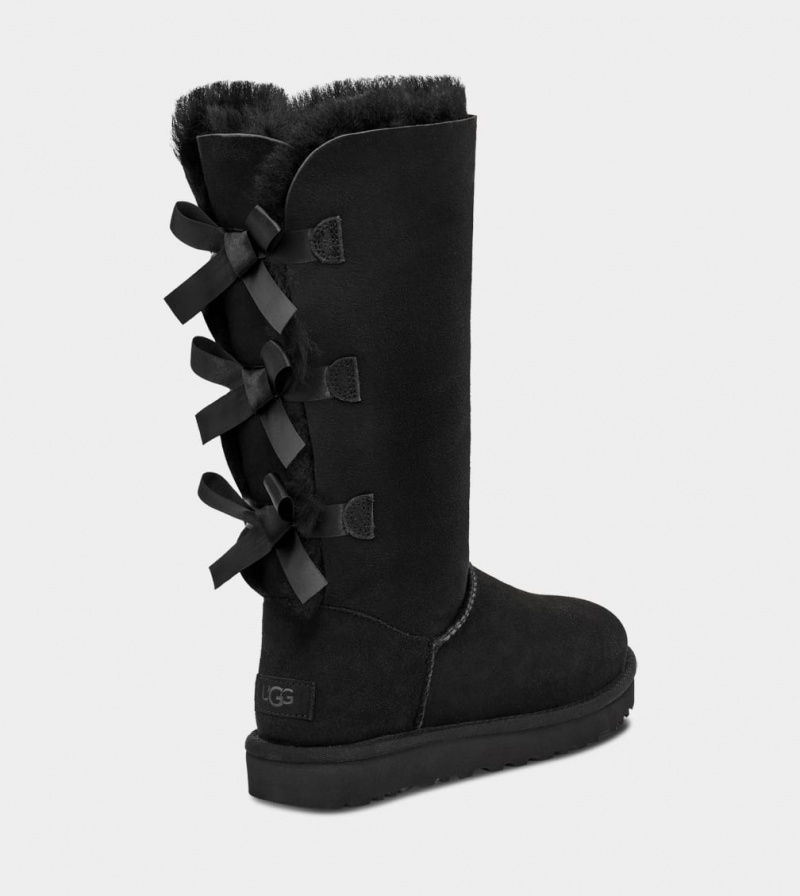 Ugg Bailey Bow Tall II Ženske Cizme Crne | XGE285943