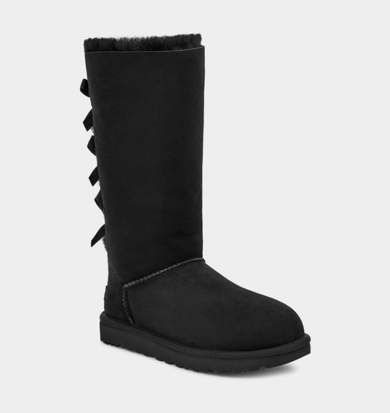 Ugg Bailey Bow Tall II Ženske Cizme Crne | XGE285943