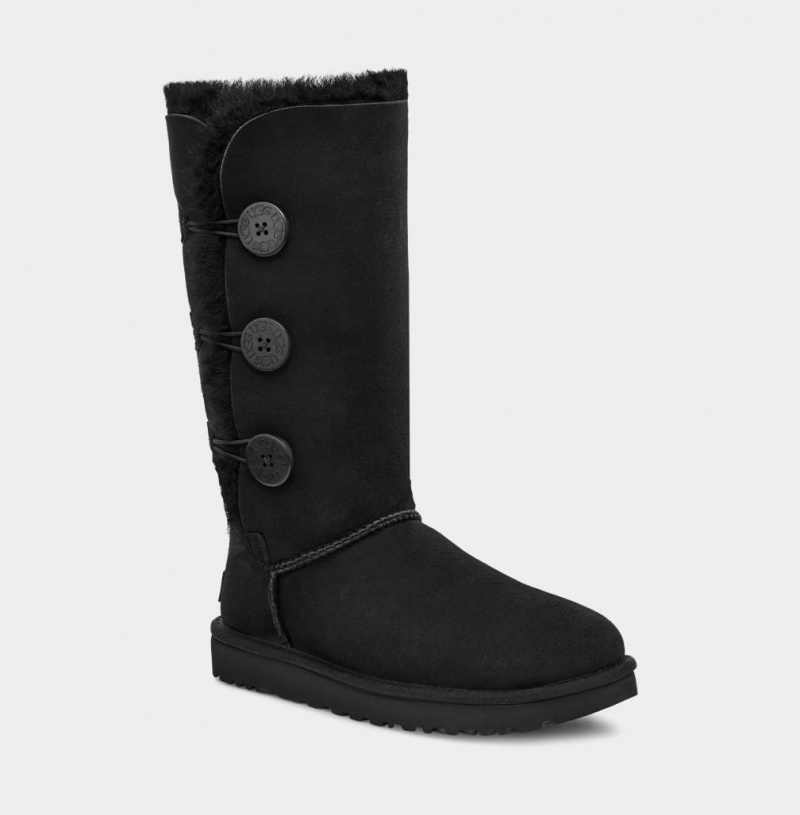 Ugg Bailey Button Triplet II Ženske Cizme Crne | VLY360714