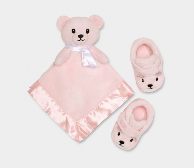 Ugg Bixbee And Lovey Bear Stuffie Dječje Cizme Roze | ZVT195870