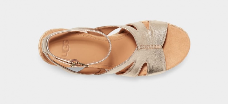 Ugg Careena Ženske Sandale Zlatne Metalne | VEP409218