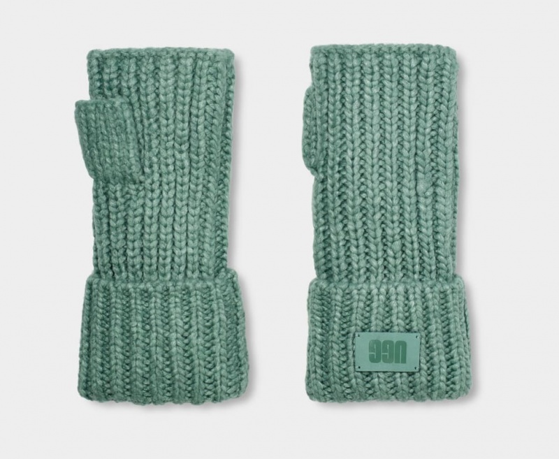 Ugg Chunky Fingerless Cuff Ženske Gloves Zelene | AGI689214