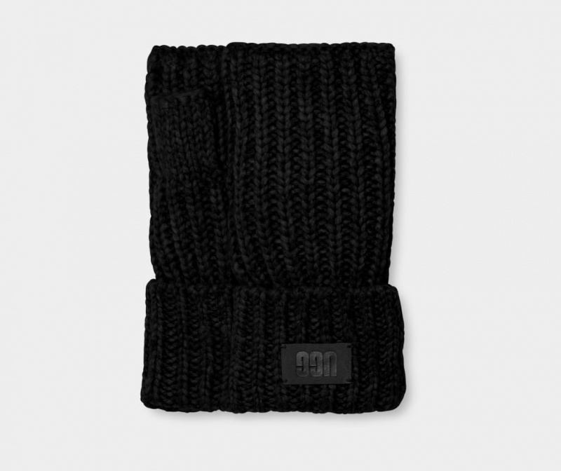 Ugg Chunky Fingerless Cuff Ženske Gloves Crne | ONU527831