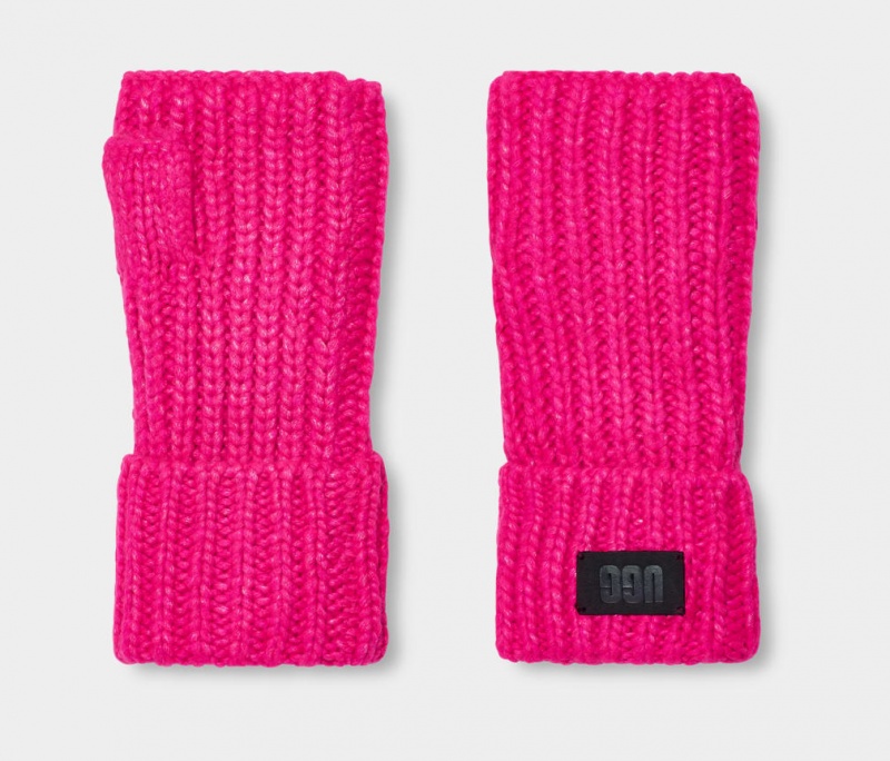 Ugg Chunky Fingerless Cuff Ženske Gloves Roze | PRU416078