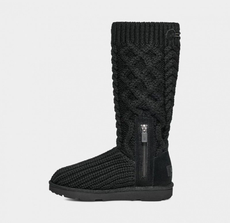 Ugg Classic Cardi Cabled Knit Dječje Cizme Crne | KSZ921846