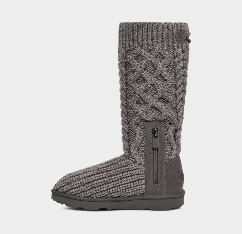 Ugg Classic Cardi Cabled Knit Dječje Cizme Sive | VUH826149