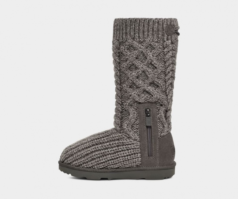 Ugg Classic Cardi Cabled Knit Dječje Cizme Sive | JEL962830