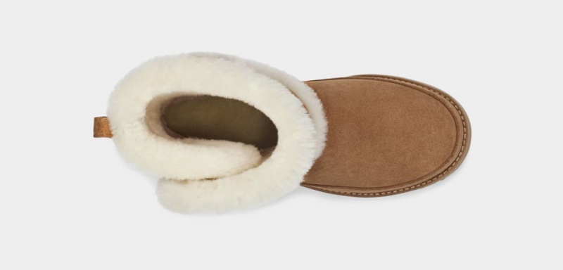 Ugg Classic Fluff Spill Seam Ženske Cizme Smeđe | ECX938705