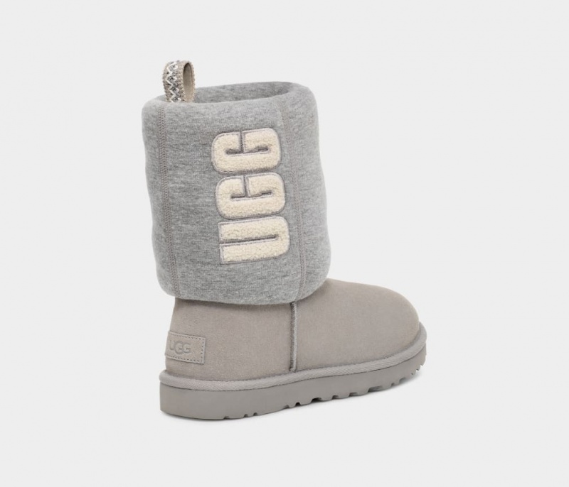 Ugg Classic Fur Jersey Cozy Ženske Cizme Sive | YVP951703