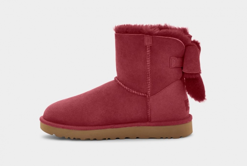 Ugg Classic Heritage Bow Ženske Cizme Crvene Bordo | CHO924673