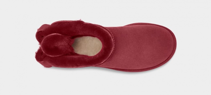 Ugg Classic Heritage Bow Ženske Cizme Crvene Bordo | CHO924673