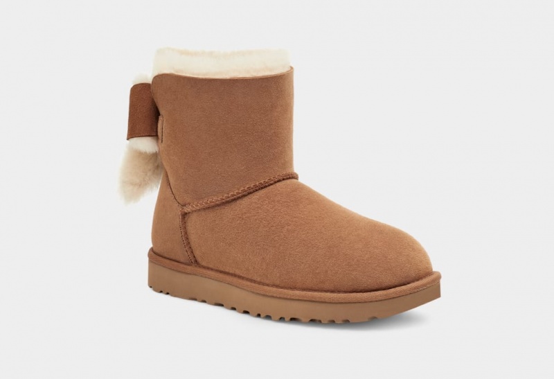 Ugg Classic Heritage Bow Ženske Cizme Smeđe | MWD875314