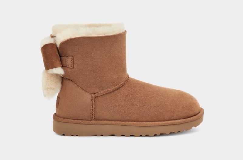 Ugg Classic Heritage Bow Ženske Cizme Smeđe | MWD875314