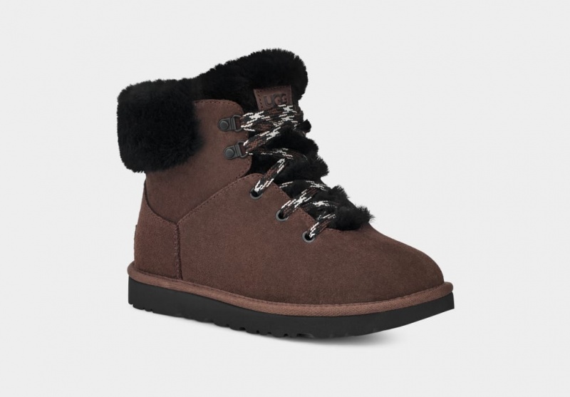 Ugg Classic Mini Alpine Lace Ženske Cizme Smeđe | HZU927361