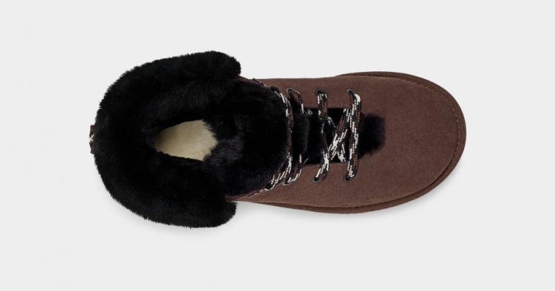 Ugg Classic Mini Alpine Lace Ženske Cizme Smeđe | HZU927361