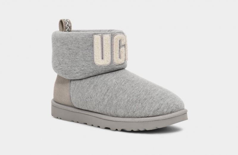 Ugg Classic Mini Fur Jersey Cozy Ženske Cizme Sive | JBP105268