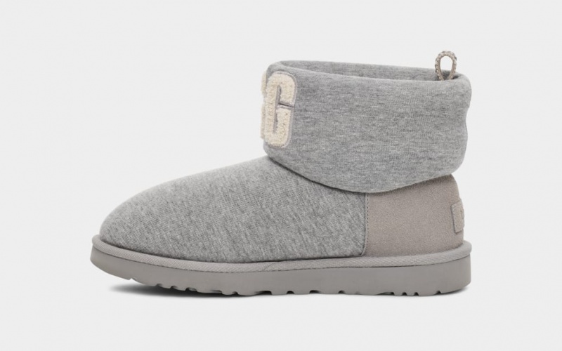 Ugg Classic Mini Fur Jersey Cozy Ženske Cizme Sive | JBP105268