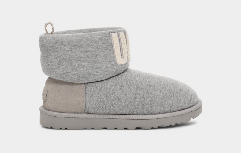 Ugg Classic Mini Fur Jersey Cozy Ženske Cizme Sive | JBP105268