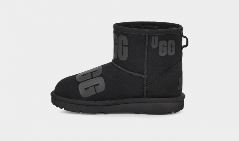 Ugg Classic Mini Scatter Graficke Dječje Cizme Crne | ENO840395