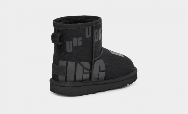 Ugg Classic Mini Scatter Graficke Dječje Cizme Crne | ENO840395