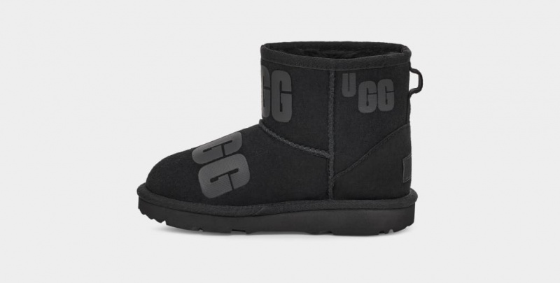 Ugg Classic Mini Scatter Graficke Dječje Cizme Crne | ZPE126087