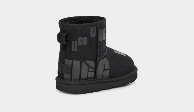 Ugg Classic Mini Scatter Graficke Dječje Cizme Crne | ZPE126087