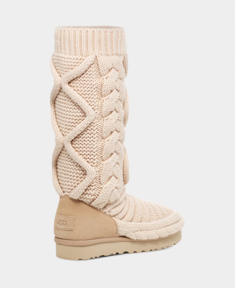 Ugg Classic Tall Chunky Knit Ženske Cizme Bež | KAQ246931