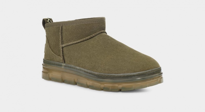 Ugg Classic Ultra Mini Clear Ženske Cizme Maslinasto Zelene | DYQ281097