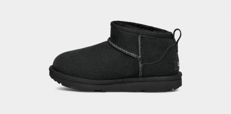 Ugg Classic Ultra Mini Dječje Cizme Crne | JXE207495